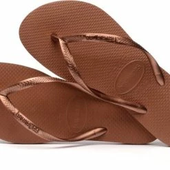 Havaianas Slim Dames Slippers - Rust/Metallic Copper - Maat 41/42 -Dames-schoenen Verkoop 550x382 1