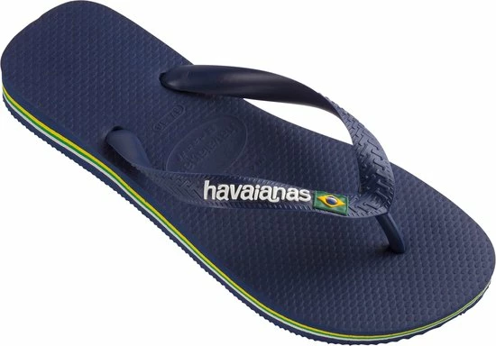 Havaianas Brasil Logo Unisex Slippers - Navy Blue - Maat 35/36 10 Havaianas Brasil Logo Unisex Slippers - Navy Blue - Maat 35/36 - Afbeelding 8