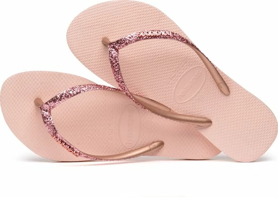 Havaianas Slim Glitter II Dames Slippers - Ballet Rose/ Golden Blush - Maat 37/38 8 Havaianas Slim Glitter II Dames Slippers - Ballet Rose/ Golden Blush - Maat 37/38 - Afbeelding 6