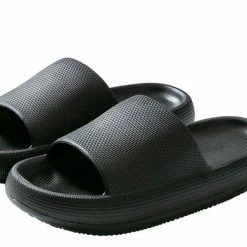 Geweo - Badslippers - EVA Slippers Heren Dames - Pillow Slides - Kerstmis - Kerstfeest - Christmas Gift - Unisex - Verdikte - Antislip - Lichtgewicht - Zwart - Maat 36/37