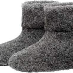 LuLu Wonen LuLu- Grijze Wollen Sloffen / Pantoffels Met Antislipzool - Maat 39 - Unisex -Dames-schoenen Verkoop 550x392 6