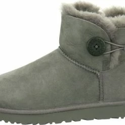 UGG - Dames Snowboots Mini Bailey Buttons II Grey - Grijs - Maat 38 -Dames-schoenen Verkoop 550x399 13