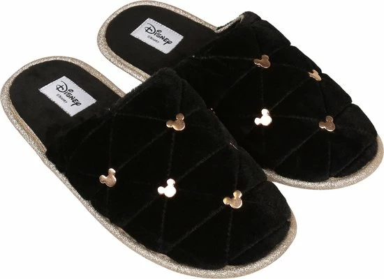 Mickey Disney Mouse - Zwarte Damespantoffels / Sloffen, Gewatteerd, Comfortabel / 38-39 4 Mickey Disney Mouse - Zwarte Damespantoffels / Sloffen, Gewatteerd, Comfortabel / 38-39 - Afbeelding 2