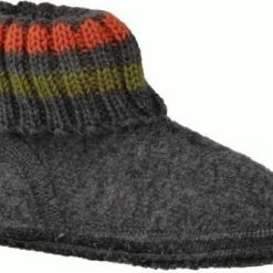 Haflinger Paul Antraciet Pantoffels Uniseks -Dames-schoenen Verkoop 550x407 5