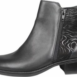 Durea Dames Enkellaars 9739-9359 Zwart/Combi - Wijdte K - Maat 8