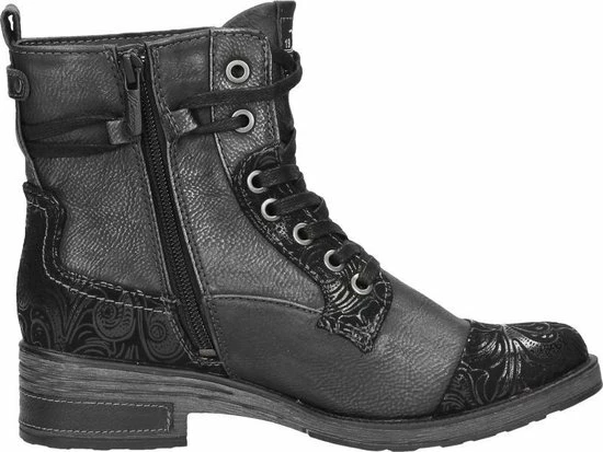 Mustang Dames Veterboot - Zwart - Maat 38 7 Mustang Dames Veterboot - Zwart - Maat 38 - Afbeelding 5