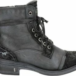 Mustang Dames Veterboot - Zwart - Maat 38