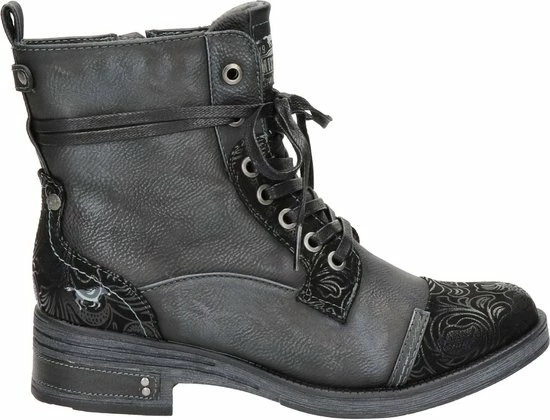 Mustang Dames Veterboot - Zwart - Maat 38 3 Mustang Dames Veterboot - Zwart - Maat 38
