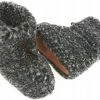 Oncedoce Wollen Sloffen - Winter Pantoffels 100% ECHT Lamswol En Leer - MAAT 39 - Leren Zooltjes – Veters - Handgemaakte Slofjes - Kleur Donkergrijs Gemêleerd -Dames-schoenen Verkoop 550x424 4