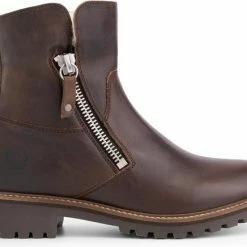 Travelin' Vartae Dames Enkellaarzen - Wol Gevoerde Boots - Donkerbruin Leer - Maat 40 -Dames-schoenen Verkoop 550x436 2