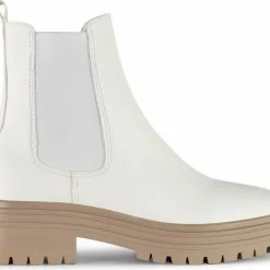 POSH By Poelman LOT Dames Chelsea Laarzen - Crème Wit - Maat 39