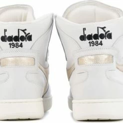 Diadora Sneakers Dames - Hoge Sneakers / Damesschoenen - Leer - Mi Basket Used Z - Goud - Maat 38 -Dames-schoenen Verkoop 550x444 8