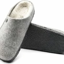 Birkenstock Zermatt Narrow Filz Shearling Cozy Home Dames Pantoffels - Light Grey - Maat 40 -Dames-schoenen Verkoop 550x451