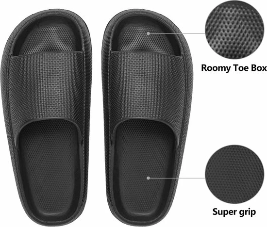 Geweo - Badslippers - EVA Slippers Heren Dames - Pillow Slides - Kerstmis - Kerstfeest - Christmas Gift - Unisex - Verdikte - Antislip - Lichtgewicht - Zwart - Maat 36/37 13 Geweo - Badslippers - EVA Slippers Heren Dames - Pillow Slides - Kerstmis - Kerstfeest - Christmas Gift - Unisex - Verdikte - Antislip - Lichtgewicht - Zwart - Maat 36/37 - Afbeelding 11