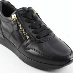 Gabor 420 Lage Sneakers - Leren Sneaker - Dames - Zwart - Maat 39