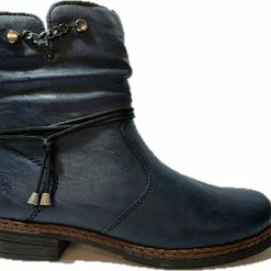 Rieker Korte Laars 75160-14 Blauw Warme Voering