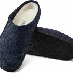 Birkenstock Zermatt Shearling Narrow Sloffen - Dark Blue - Maat 41 -Dames-schoenen Verkoop 550x472 4