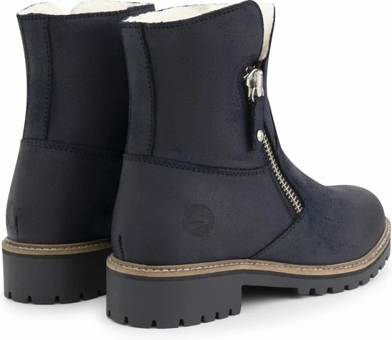 Travelin' Vartae Dames Enkellaarsjes - Winter Boots - Wax Suede Leer - Wol Gevoerd - Donkerblauw - Maat 42 7 Travelin' Vartae Dames Enkellaarsjes - Winter Boots - Wax Suede Leer - Wol Gevoerd - Donkerblauw - Maat 42 - Afbeelding 5