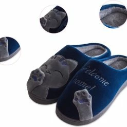 Geweo Home Sloffen - Open Sloffen - Kerstmis - Kerstfeest - Christmas Gift - Koraal Fleece Pantoffels Dames - Leuk Katje - Blauw - Maat 41/42 14 Geweo Home Sloffen - Open Sloffen - Kerstmis - Kerstfeest - Christmas Gift - Koraal Fleece Pantoffels Dames - Leuk Katje - Blauw - Maat 41/42 -Dames-schoenen Verkoop 550x489 5