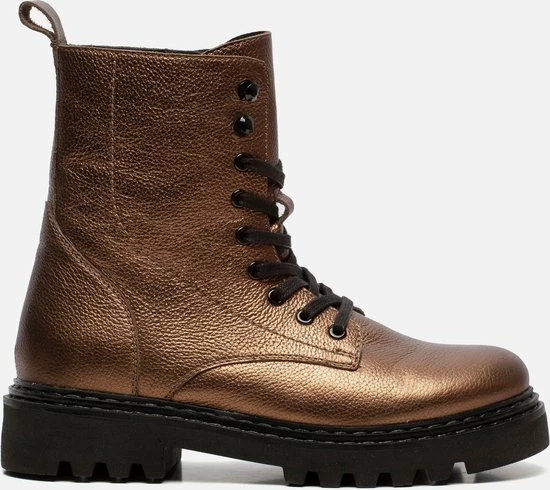 Ann Rocks Ann Rocks Veterboots Brons Leer - Maat 38 3 Ann Rocks Ann Rocks Veterboots Brons Leer - Maat 38