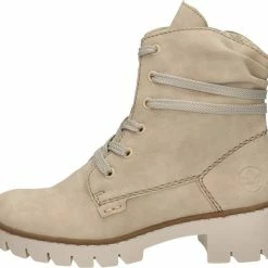 Rieker Veterboots Beige Nubuck 172207 - Dames - Maat 40 -Dames-schoenen Verkoop 550x496