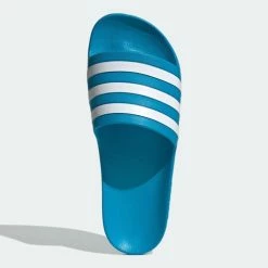 Adidas Slippers - Maat 44.5 - Unisex - Aquablauw - Wit -Dames-schoenen Verkoop 550x501 8