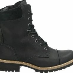 Dames-schoenen Verkoop 23 Ecco Elaine Dames Veterboot - Zwart Zwart - Maat 39