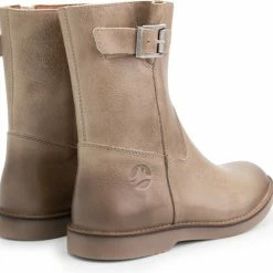 Travelin' Lannion Dames Leren Enkellaarzen - Schoenen Vrouwen - Taupe Leer - Maat 39 -Dames-schoenen Verkoop 550x506 1