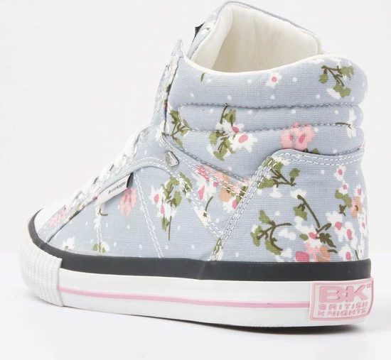 British Knights DEE Dames Sneakers Hoog - Babyblauwe Bloemen - Maat 38 5 British Knights DEE Dames Sneakers Hoog - Babyblauwe Bloemen - Maat 38 - Afbeelding 3