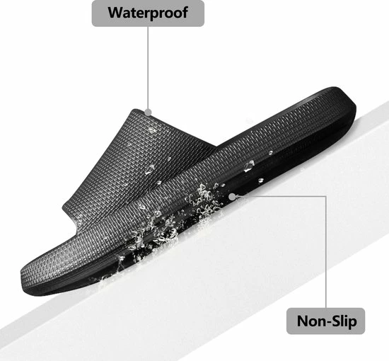 Geweo - Badslippers - EVA Slippers Heren Dames - Pillow Slides - Kerstmis - Kerstfeest - Christmas Gift - Unisex - Verdikte - Antislip - Lichtgewicht - Zwart - Maat 36/37 11 Geweo - Badslippers - EVA Slippers Heren Dames - Pillow Slides - Kerstmis - Kerstfeest - Christmas Gift - Unisex - Verdikte - Antislip - Lichtgewicht - Zwart - Maat 36/37 - Afbeelding 9