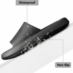 Geweo - Badslippers - EVA Slippers Heren Dames - Pillow Slides - Kerstmis - Kerstfeest - Christmas Gift - Unisex - Verdikte - Antislip - Lichtgewicht - Zwart - Maat 46/47 -Dames-schoenen Verkoop 550x510 2