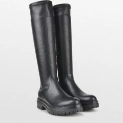 POSH By Poelman CYBELE Dames Hoge Stretch Laarzen - Zwart - Maat 42 -Dames-schoenen Verkoop 550x517 4