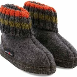 Haflinger Paul Antraciet Pantoffels Uniseks -Dames-schoenen Verkoop 550x519 9