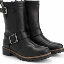 Travelin Silkeborg - Leren Outdoorlaars - Dames - Wol Gevoerd - Zwart - Maat 38 -Dames-schoenen Verkoop 550x526 5