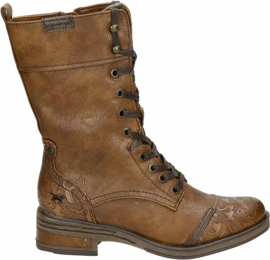Mustang Dames Veterboot - Cognac - Maat 40 3 Mustang Dames Veterboot - Cognac - Maat 40