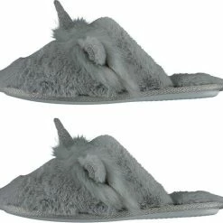 Apollo Sloffen - Pantoffels Dames - Pantoffels - Sloffen Dames - Instap Sloffen - Zacht - Fluffy - Grijs - Maat 41/42 -Dames-schoenen Verkoop 550x529 5