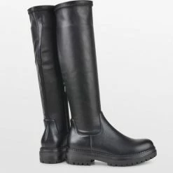 POSH By Poelman CYBELE Dames Hoge Stretch Laarzen - Zwart - Maat 42 -Dames-schoenen Verkoop 550x530 1