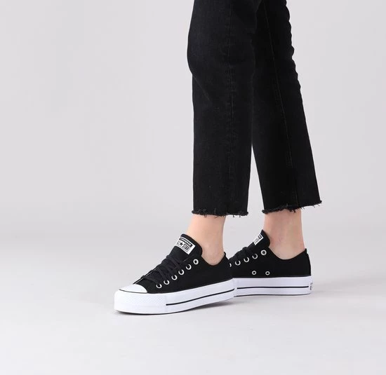 Converse Chuck Taylor All Star Lift Ox Lage Sneakers - Dames - Zwart - Maat 37 29 Converse Chuck Taylor All Star Lift Ox Lage Sneakers - Dames - Zwart - Maat 37 - Afbeelding 27