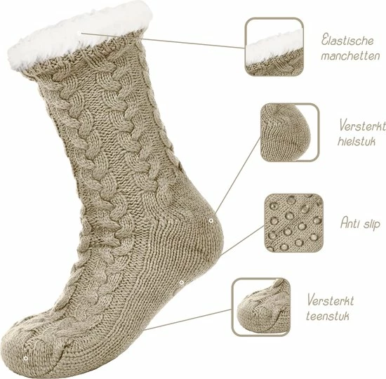 JAXY Huissokken - Huissokken Dames En Heren - Verwarmde Sokken - Anti Slip Sokken - Fleece Sokken - Dikke Sokken - Fluffy Sokken - Slofsokken - Warme Sokken - Bedsokken - Gevoerde Sokken - Winter Sokken - 2 Paar - Petrol + Beige 6 JAXY Huissokken - Huissokken Dames En Heren - Verwarmde Sokken - Anti Slip Sokken - Fleece Sokken - Dikke Sokken - Fluffy Sokken - Slofsokken - Warme Sokken - Bedsokken - Gevoerde Sokken - Winter Sokken - 2 Paar - Petrol + Beige - Afbeelding 4