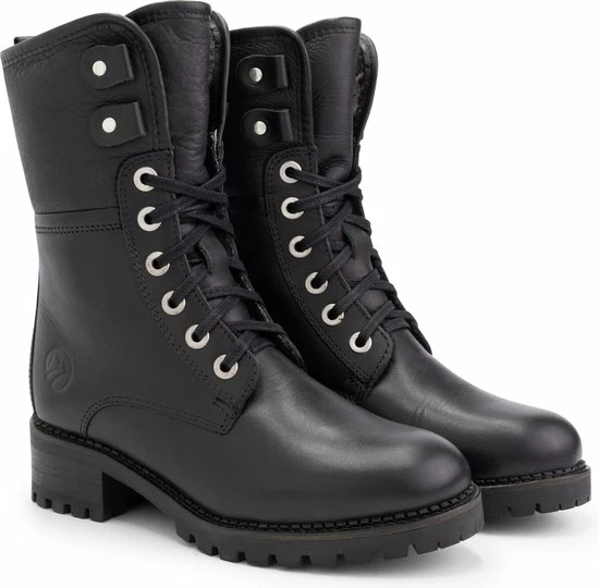 Travelin Myre - Leren Enkellaarzen - Dames - Wol Gevoerd - Zwart Leer - Maat 39 4 Travelin Myre - Leren Enkellaarzen - Dames - Wol Gevoerd - Zwart Leer - Maat 39 - Afbeelding 2