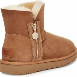 UGG Vrouwen Suède Enkellaarsjes / Laarzen / Damesschoenen 1112481 - Cognac - Maat 38.5 -Dames-schoenen Verkoop 550x541 3