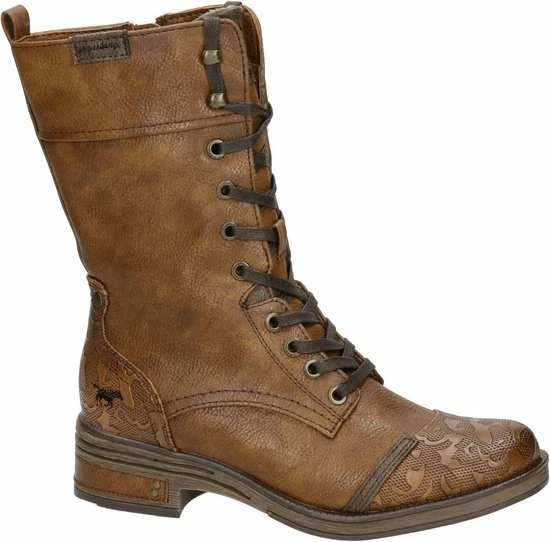 Mustang Dames Veterboot - Cognac - Maat 40 11 Mustang Dames Veterboot - Cognac - Maat 40 - Afbeelding 9