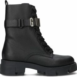 Guess Madox Veterboots - Laarzen Met Veters - Dames - Zwart - Maat 37