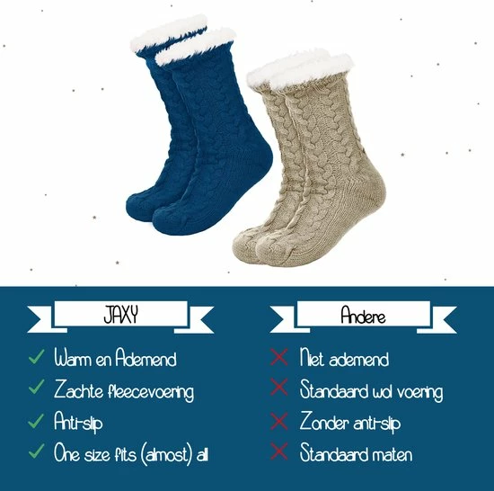 JAXY Huissokken - Huissokken Dames En Heren - Verwarmde Sokken - Anti Slip Sokken - Fleece Sokken - Dikke Sokken - Fluffy Sokken - Slofsokken - Warme Sokken - Bedsokken - Gevoerde Sokken - Winter Sokken - 2 Paar - Petrol + Beige 9 JAXY Huissokken - Huissokken Dames En Heren - Verwarmde Sokken - Anti Slip Sokken - Fleece Sokken - Dikke Sokken - Fluffy Sokken - Slofsokken - Warme Sokken - Bedsokken - Gevoerde Sokken - Winter Sokken - 2 Paar - Petrol + Beige - Afbeelding 7