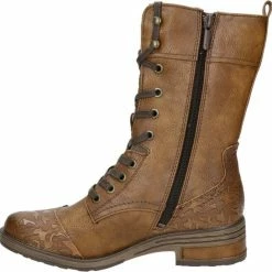 Mustang Dames Veterboot - Cognac - Maat 38 -Dames-schoenen Verkoop 550x546
