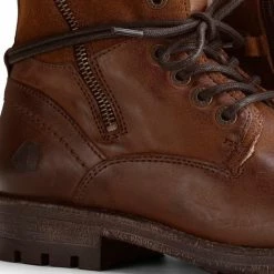 NoGRZ P.Post - Dames Leren Enkellaars - Winter Veterboots - Wol Gevoerd - Cognac - Maat 41 -Dames-schoenen Verkoop 550x550 134