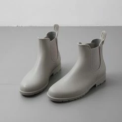 Geweo Regenlaarzen - Wellington Chelsea Laarzen - Kerstmis - Kerstfeest - Christmas Gift - Middelhoge Schoen - Kort Boots - Waterdichte - Dames - Grijs - Maat 36 -Dames-schoenen Verkoop 550x550 153