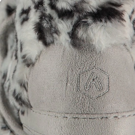 Hoge Sloffen Dames | Fake Fur | Dierenprint | Grijs | Maat 41/42 | Sloffen Dames | Warme Sloffen Dames | Apollo 5 Hoge Sloffen Dames | Fake Fur | Dierenprint | Grijs | Maat 41/42 | Sloffen Dames | Warme Sloffen Dames | Apollo - Afbeelding 3