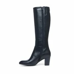 Manfield - Dames - Zwarte Hoge Laarzen Met Hak Met Smalle Schacht - Maat 37 -Dames-schoenen Verkoop 550x550 192