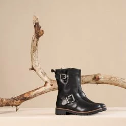 Travelin Silkeborg - Leren Outdoorlaars - Dames - Wol Gevoerd - Zwart - Maat 38 -Dames-schoenen Verkoop 550x550 213